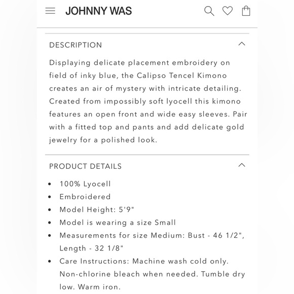 Johnny Was Blue Embroidered Calipso Jacket - Picture 7 of 7